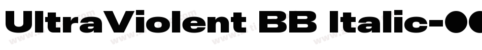 UltraViolent BB Italic字体转换